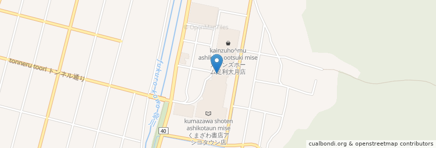 Mapa de ubicacion de サンドラッグ en اليابان, 栃木県, 足利市.
