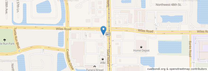 Mapa de ubicacion de Mobil en Соединённые Штаты Америки, Флорида, Broward County, Coral Springs.