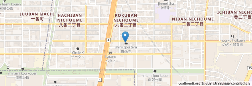 Mapa de ubicacion de 白毫寺 en Japonya, 愛知県, 名古屋市, 熱田区.