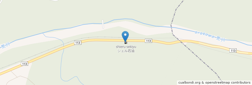 Mapa de ubicacion de シェル石油 en 日本, 新潟県, 岩船郡, 関川村.