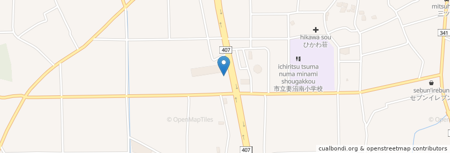 Mapa de ubicacion de 昭和シェル石油 セルフ妻沼SS店 en Japan, 埼玉県, 熊谷市.