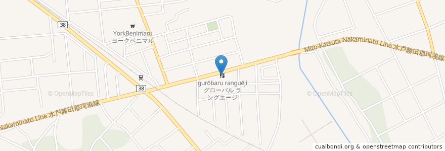 Mapa de ubicacion de グローバル ラングエージ en Japonya, 茨城県, ひたちなか市.