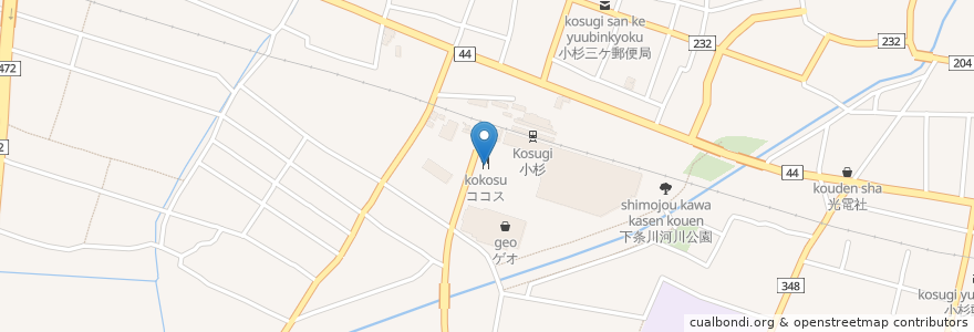 Mapa de ubicacion de ココス en Япония, Тояма, 射水市.