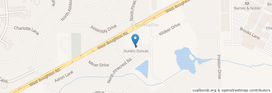 Mapa de ubicacion de Dunkin' Donuts en ایالات متحده آمریکا, ایلینوی, Will County, Bolingbrook.