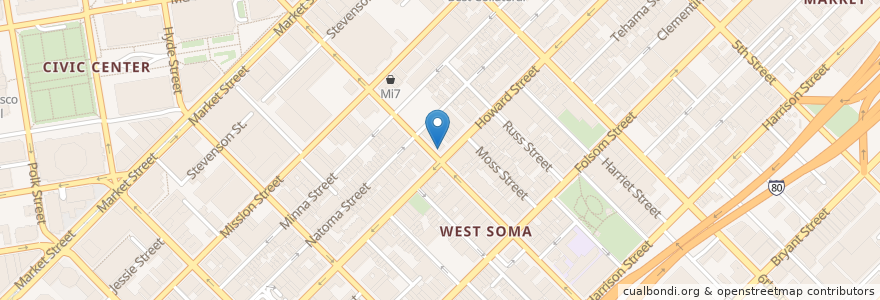 Mapa de ubicacion de Tony Bolony en Amerika Birleşik Devletleri, Kaliforniya, San Francisco, San Francisco.