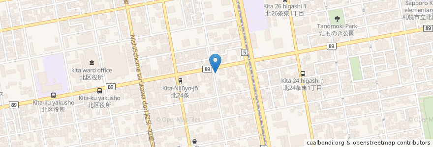 Mapa de ubicacion de エネオス en 일본, 홋카이도, 石狩振興局, 札幌市, 北区.