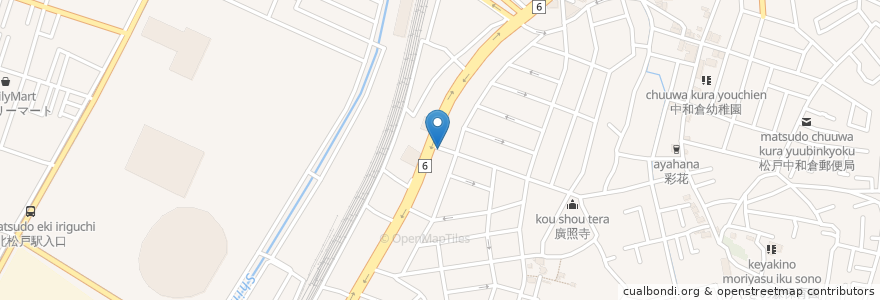 Mapa de ubicacion de エッソ en Japan, 千葉県, 松戸市.