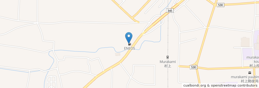 Mapa de ubicacion de ENEOS en 日本, 新潟県, 村上市.