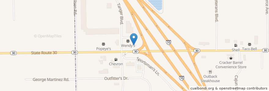 Mapa de ubicacion de Starbucks en 미국, 루이지애나, Ascension Parish, Gonzales.
