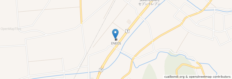 Mapa de ubicacion de ENEOS en Jepun, 新潟県, 胎内市.