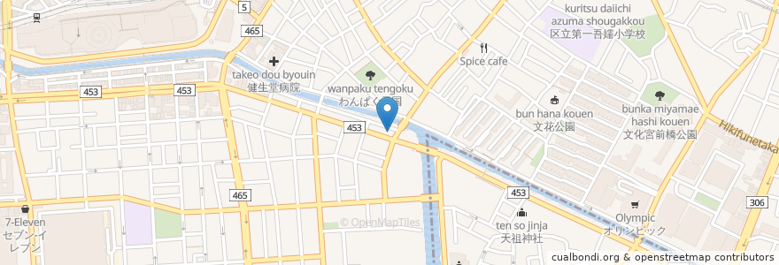 Mapa de ubicacion de 竹末東京 en Jepun, 東京都, 墨田区.