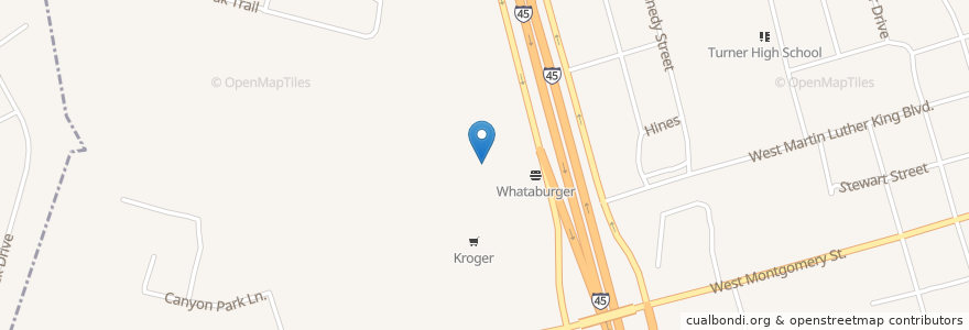 Mapa de ubicacion de Schlotzsky's en Stati Uniti D'America, Texas, Montgomery County, Willis.