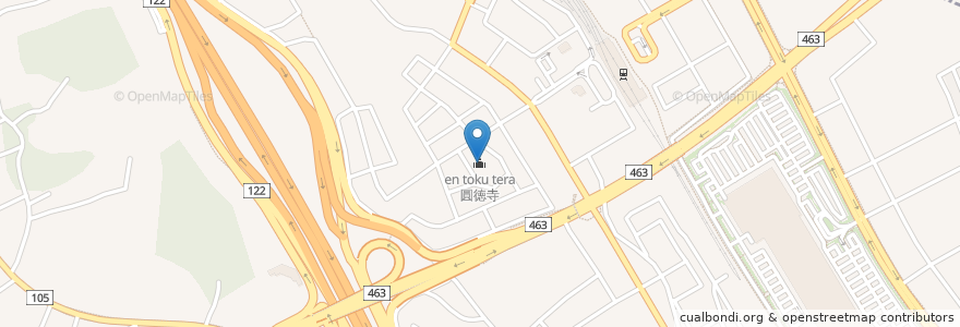 Mapa de ubicacion de 圓徳寺 en ژاپن, 埼玉県, さいたま市, 緑区.