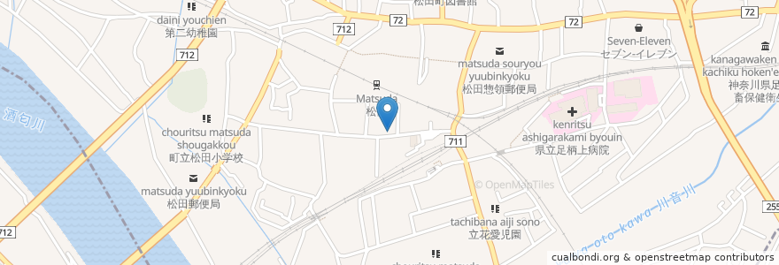 Mapa de ubicacion de 若松食堂 en Jepun, 神奈川県, 足柄上郡, 松田町.