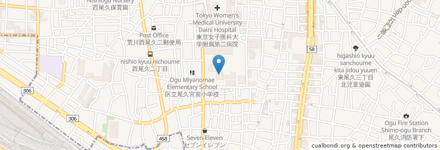 Mapa de ubicacion de 東京電力 en Japan, 東京都.