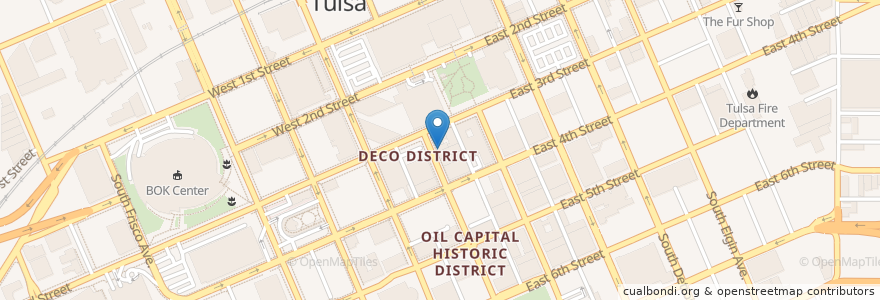 Mapa de ubicacion de Take 2 en United States, Oklahoma, Tulsa County, Tulsa.