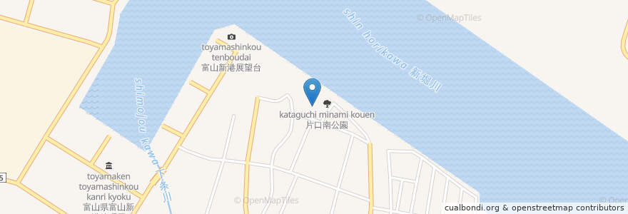 Mapa de ubicacion de 片口神社 en Japonya, 富山県, 射水市.