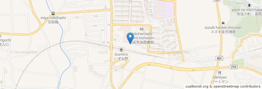 Mapa de ubicacion de 横浜銀行 en Japan, 神奈川県, Yokohama, 泉区.