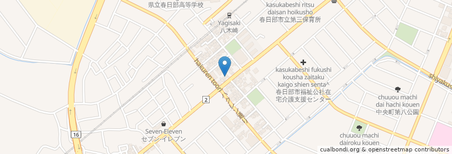 Mapa de ubicacion de やぐち歯科医院 en اليابان, 埼玉県, 春日部市.