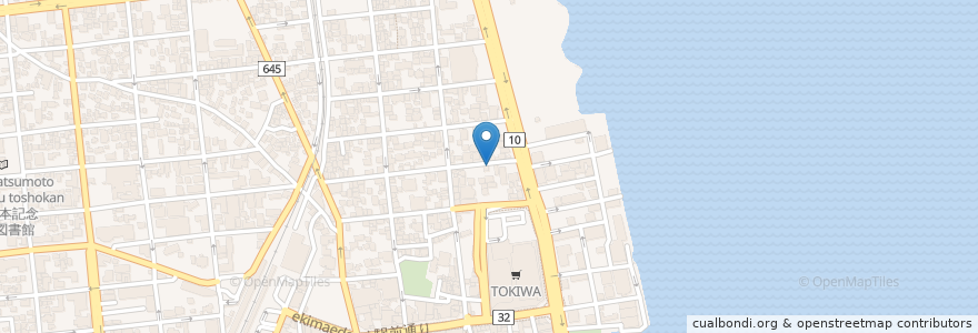 Mapa de ubicacion de fugu matsu河豚料理 en Japan, 大分県, 別府市.