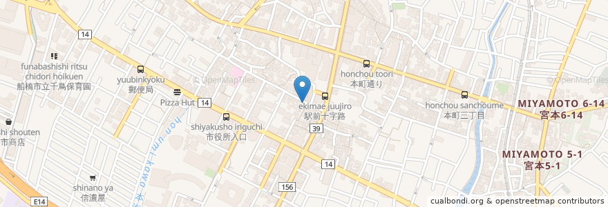 Mapa de ubicacion de TimesCarPlus en اليابان, 千葉県, 船橋市.