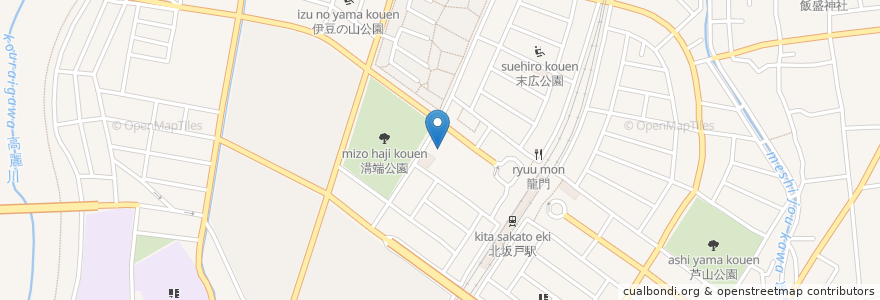 Mapa de ubicacion de 北坂戸団地内郵便局 en Japan, Präfektur Saitama, 坂戸市.