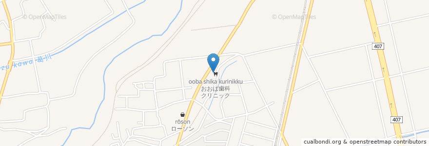 Mapa de ubicacion de おおば歯科クリニック en ژاپن, 埼玉県, 坂戸市.