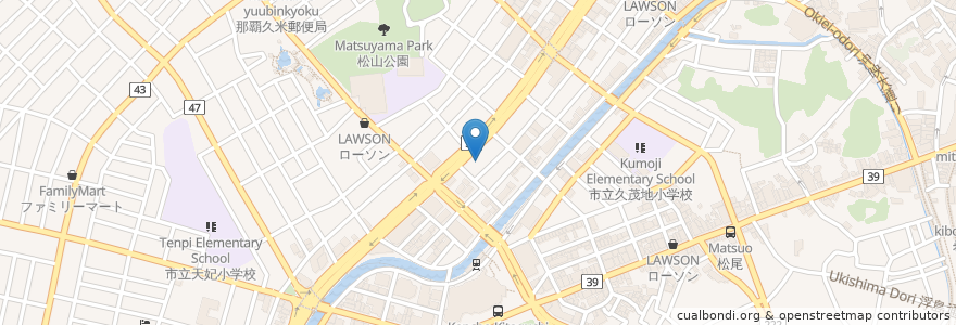 Mapa de ubicacion de 琉球朝日放送(QAB) en Japonya, 沖縄県, 那覇市.