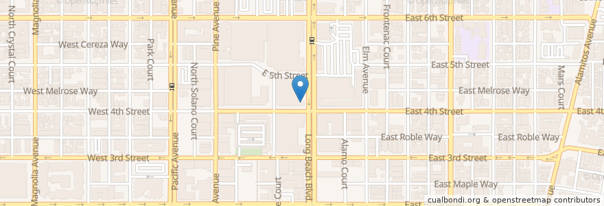 Mapa de ubicacion de Clothing en Amerika Birleşik Devletleri, Kaliforniya, Los Angeles County, Long Beach.