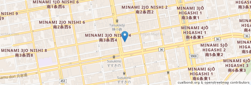 Mapa de ubicacion de すみれ en Japon, Préfecture De Hokkaidō, 石狩振興局, 札幌市, 中央区.