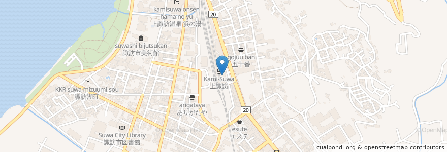 Mapa de ubicacion de タリーズコーヒー en 日本, 長野県, 諏訪市.