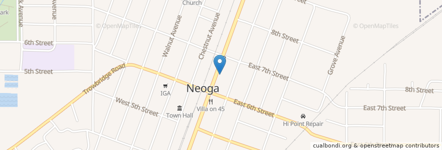 Mapa de ubicacion de Neoga Clinic en Amerika Birleşik Devletleri, Illinois, Cumberland County, Neoga.