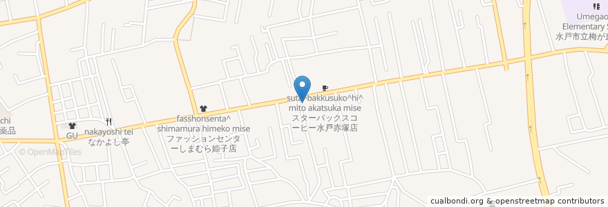 Mapa de ubicacion de グルービー Groovy en 日本, 茨城県, 水戸市.