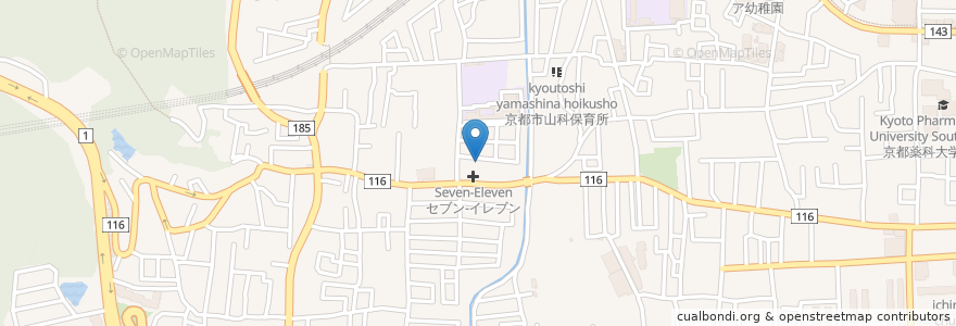 Mapa de ubicacion de 泉クリスチャンハウス en ژاپن, 京都府, 京都市, 山科区.