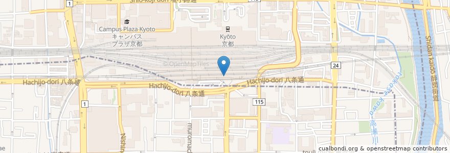 Mapa de ubicacion de 原子郭 en 日本, 京都府, 京都市, 下京区.