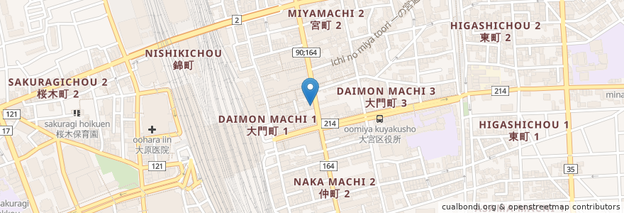 Mapa de ubicacion de 銀だこ en Japón, Prefectura De Saitama, Saitama, Omiya.