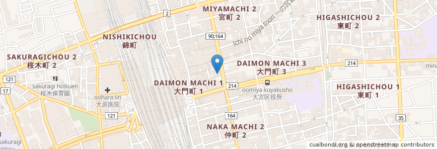 Mapa de ubicacion de Gindako Highball Sakaba en Japonya, 埼玉県, さいたま市, 大宮区.