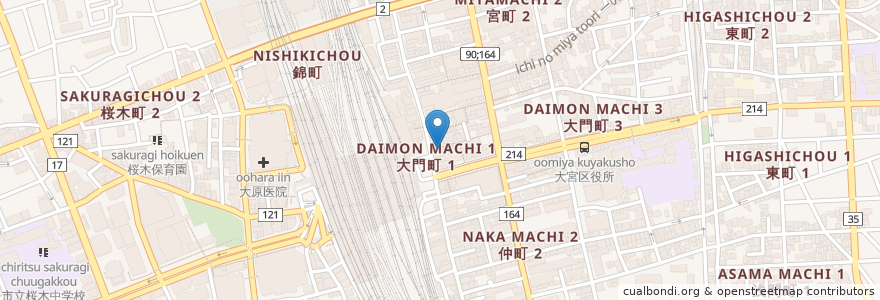 Mapa de ubicacion de 富士そば en Jepun, 埼玉県, さいたま市, 大宮区.