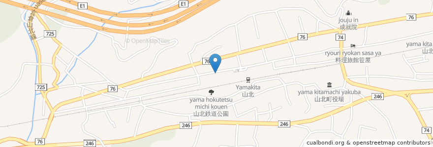 Mapa de ubicacion de しみづ食堂 en Japan, 神奈川県, 足柄上郡, 山北町.