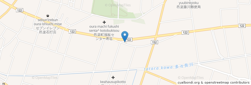 Mapa de ubicacion de ジョイフル en 日本, 群馬県, 邑楽郡, 邑楽町.