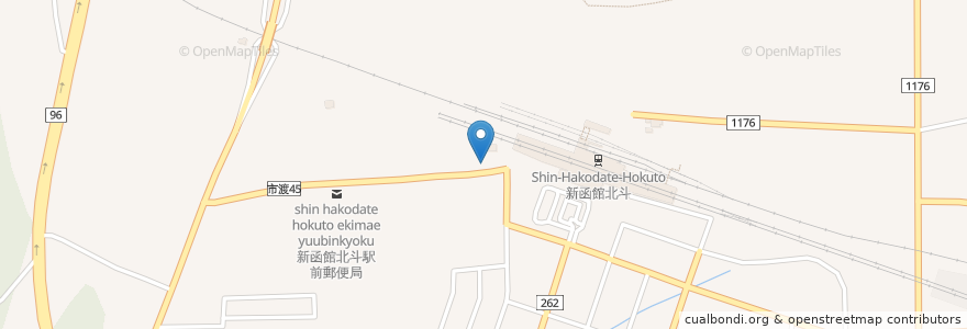 Mapa de ubicacion de お食事処三條屋 en Japón, Prefectura De Hokkaidō, 渡島総合振興局, 北斗市.