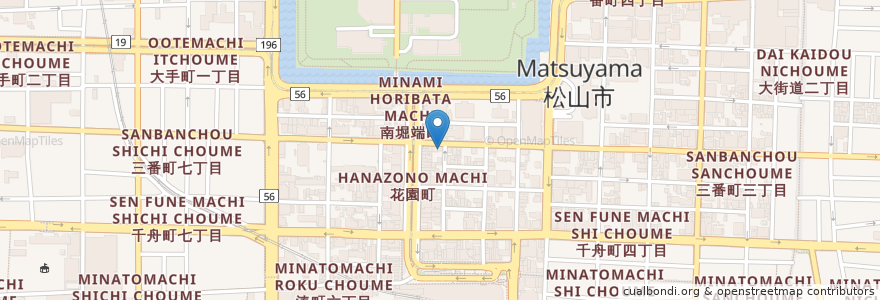 Mapa de ubicacion de 自然歯科診療所 en Japonya, 愛媛県, 松山市.