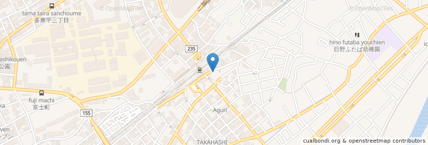 Mapa de ubicacion de コムパーク en Япония, Токио, Хино.