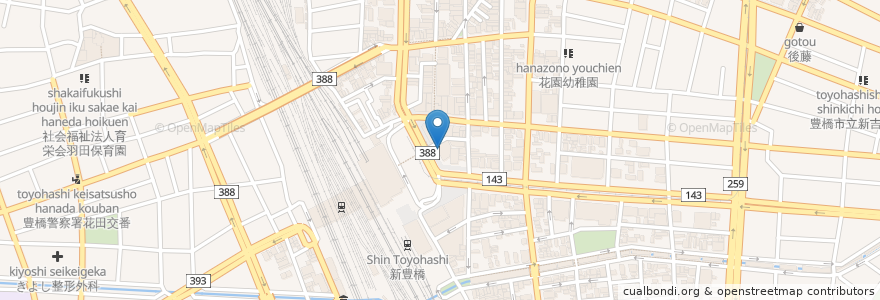Mapa de ubicacion de オーギヤ en Japão, 愛知県, 豊橋市.