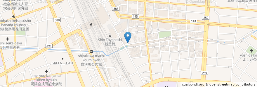 Mapa de ubicacion de 歌志軒 ラーメン en 日本, 爱知县, 豊橋市.