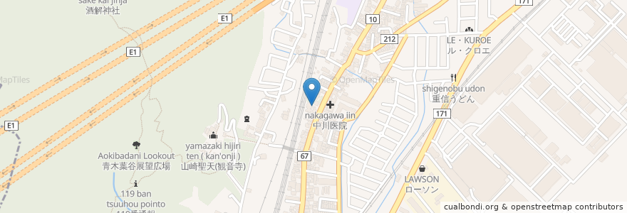 Mapa de ubicacion de 聞法寺 en 일본, 교토부, 乙訓郡, 大山崎町.