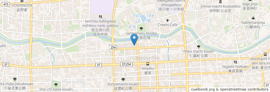 Mapa de ubicacion de 吉岡クリニック en 日本, 静岡県, 掛川市.
