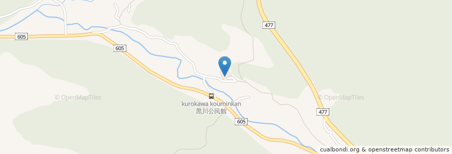 Mapa de ubicacion de 黒川公民館 en Japonya, 兵庫県, 川西市.