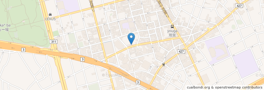 Mapa de ubicacion de ドミノ en ژاپن, 東京都, 世田谷区.