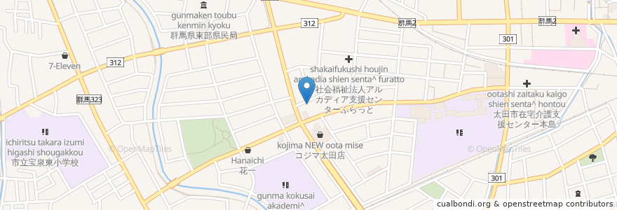 Mapa de ubicacion de 居酒屋さんじ en Japão, 群馬県, 太田市.